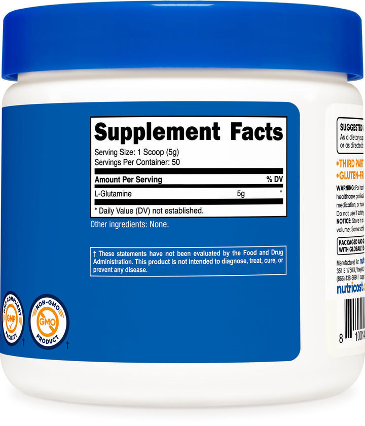 Nutricost L-Glutamine Powder, 250 g