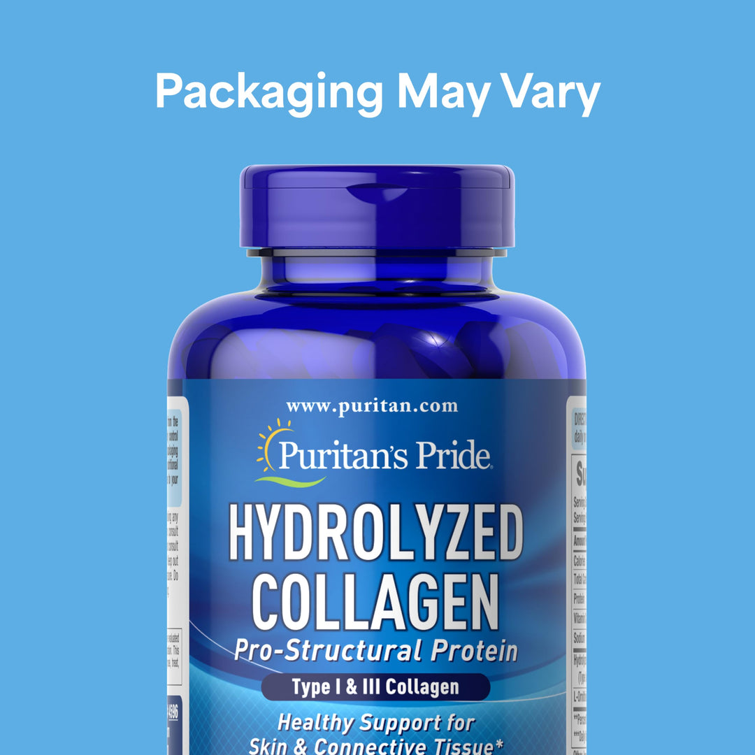 Puritan's Pride Hydrolyzed Collagen 1000 mg Caplets, 180 Count