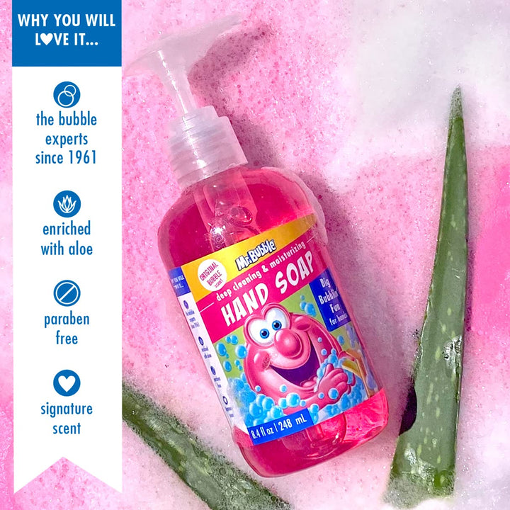 Mr. Bubble Kids Moisturizing Hand Soap, Original Bubble, 8.4 fl oz, Pack of 3