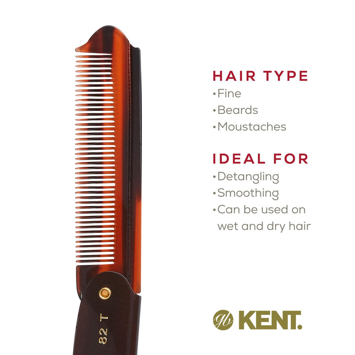 Kent Handmade Folding Pocket Comb, Large