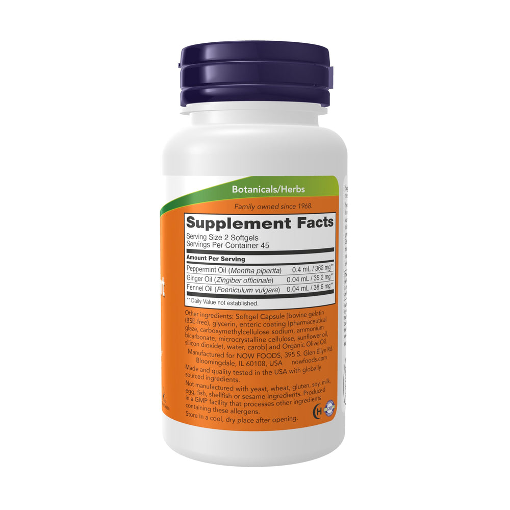 NOW Peppermint Softgels, 90 Count