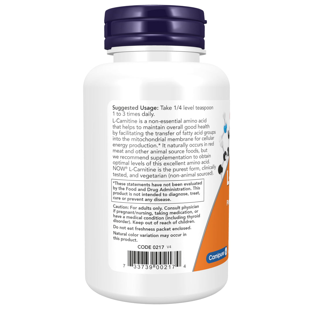 NOW L-Carnitine Tartrate Pure Powder, 3 oz