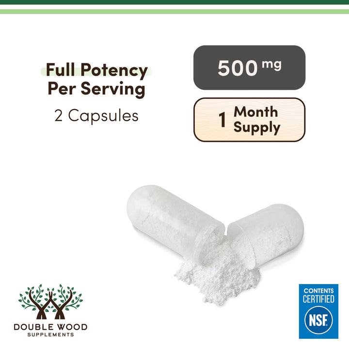 Double Wood Supplements TUDCA Liver Support Supplement, 500 mg, 60 Count