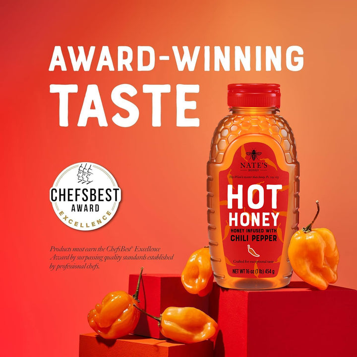 Nate's Honey Hot Honey, 16 oz
