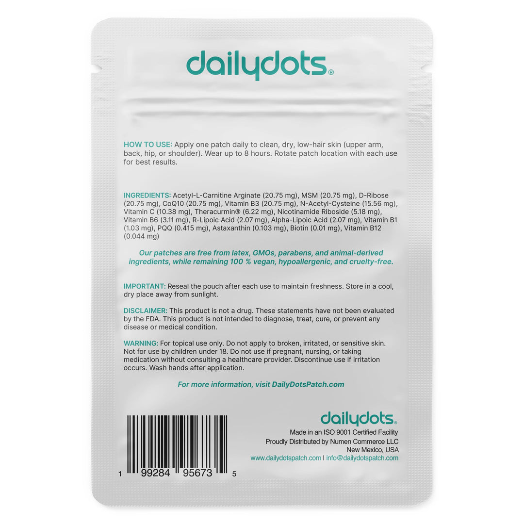 Daily Dots NAD+ Patch, 60 Count