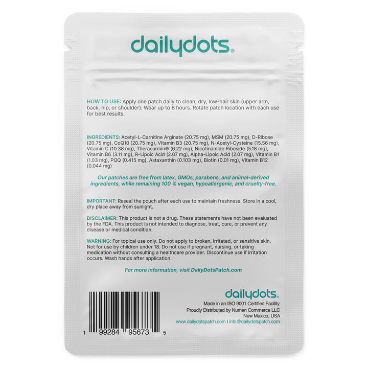 Daily Dots NAD+ Patch, 60 Count