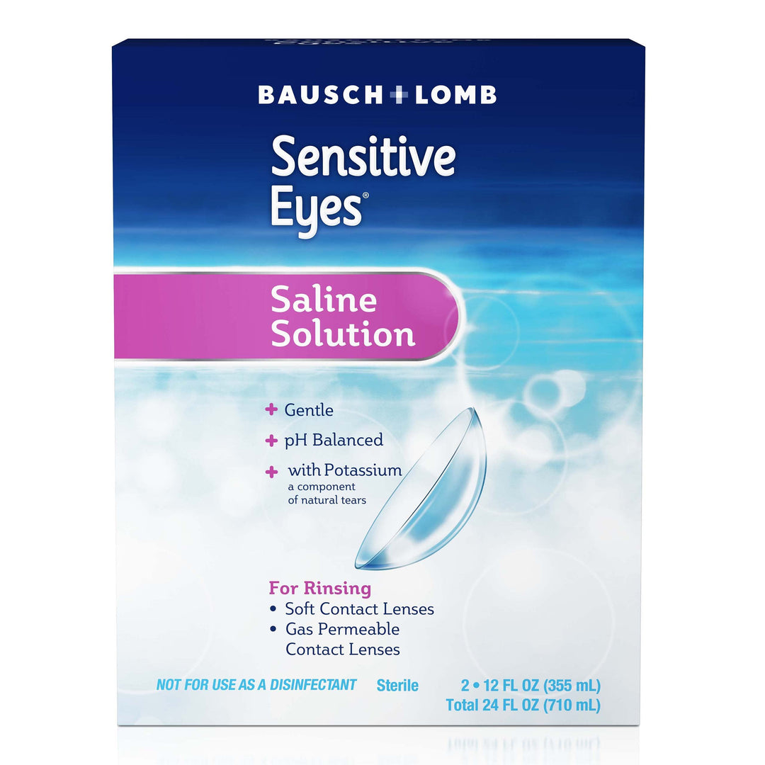 Sensitive Eyes Saline Solution, Multi, 12 oz, Pack of 2