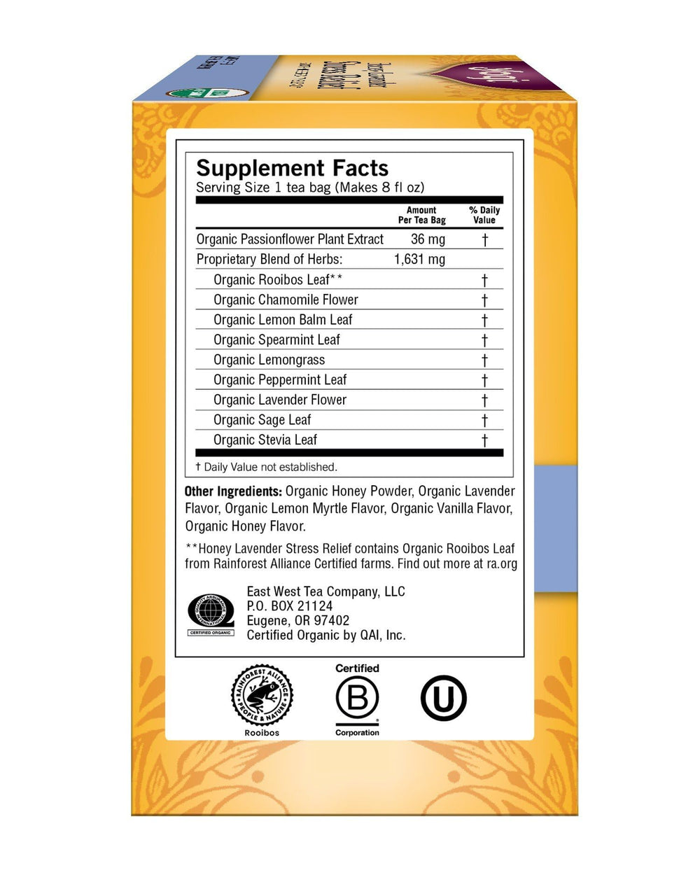 Yogi Honey Lavender Stress Relief Tea, 16 Count