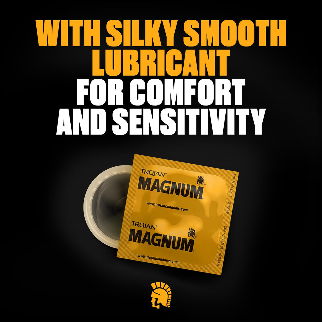 TROJAN Magnum Large Size Lubricated Condoms, 36 Count
