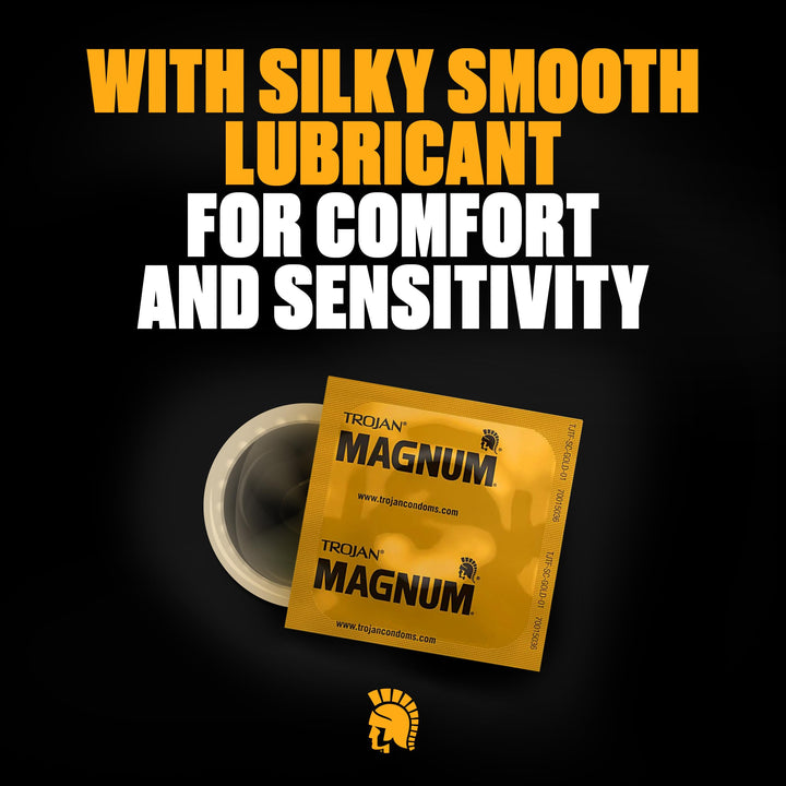 TROJAN Magnum Large Size Lubricated Condoms, 36 Count