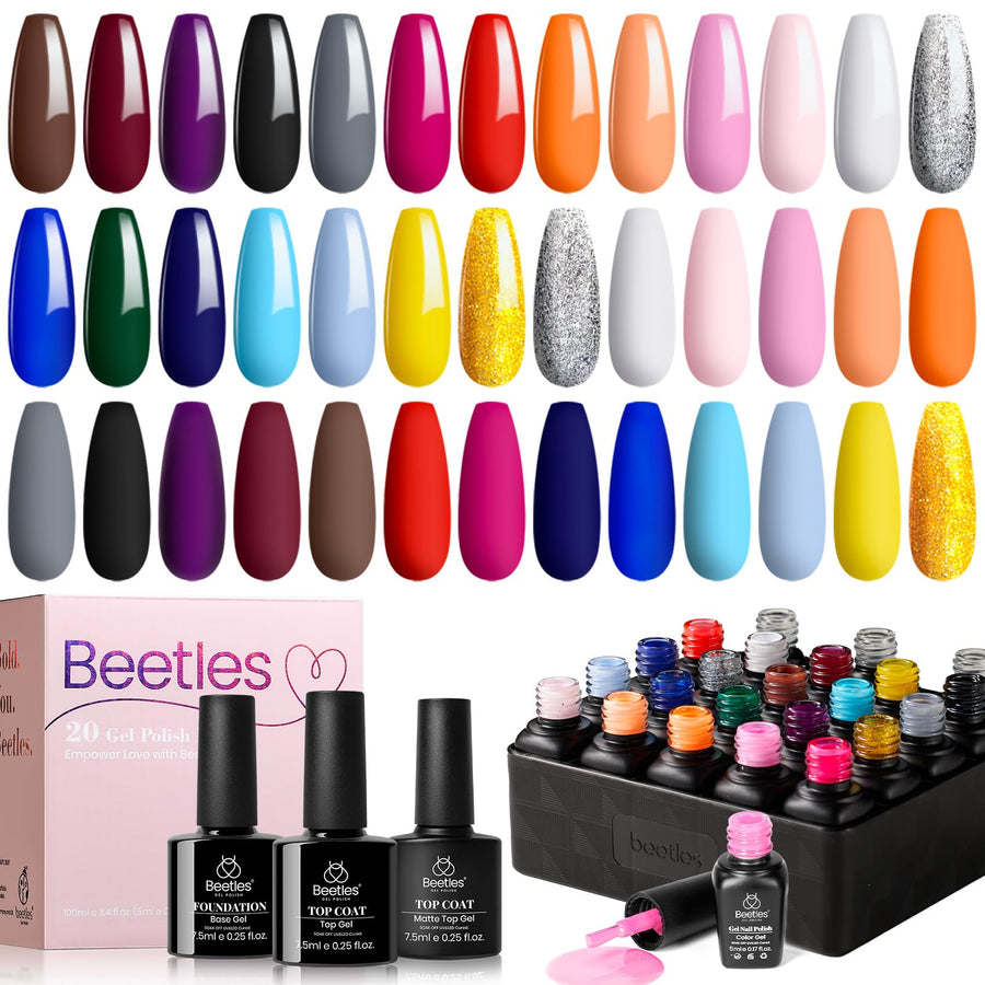 beetles Gel Polish Nail Set, 20 Colours