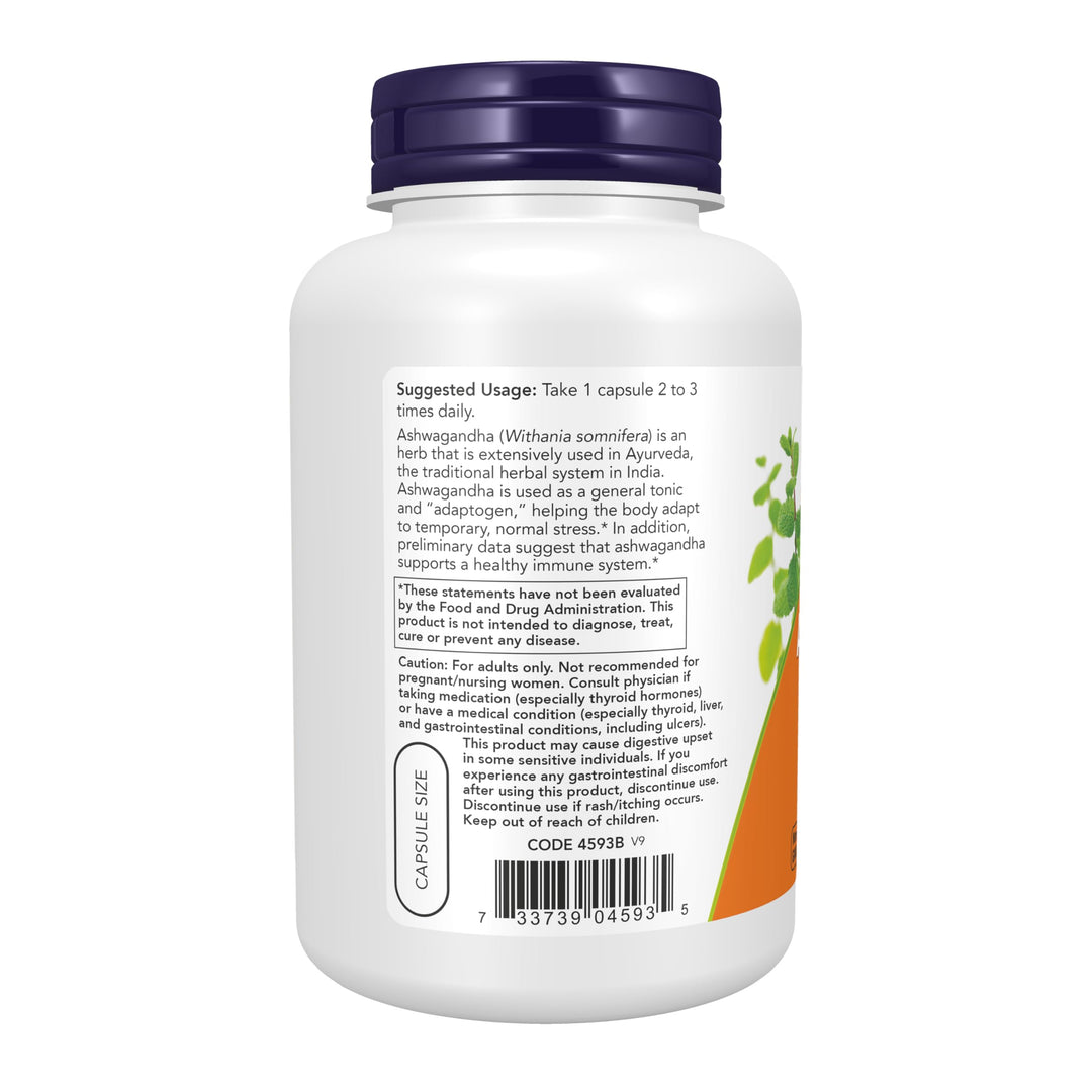 NOW Ashwagandha Standardized Extract, 450 mg, 180 Count