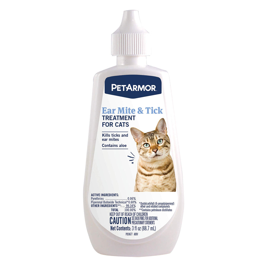 PetArmor Ear Mite and Tick Treatment for Cats, 3 fl oz
