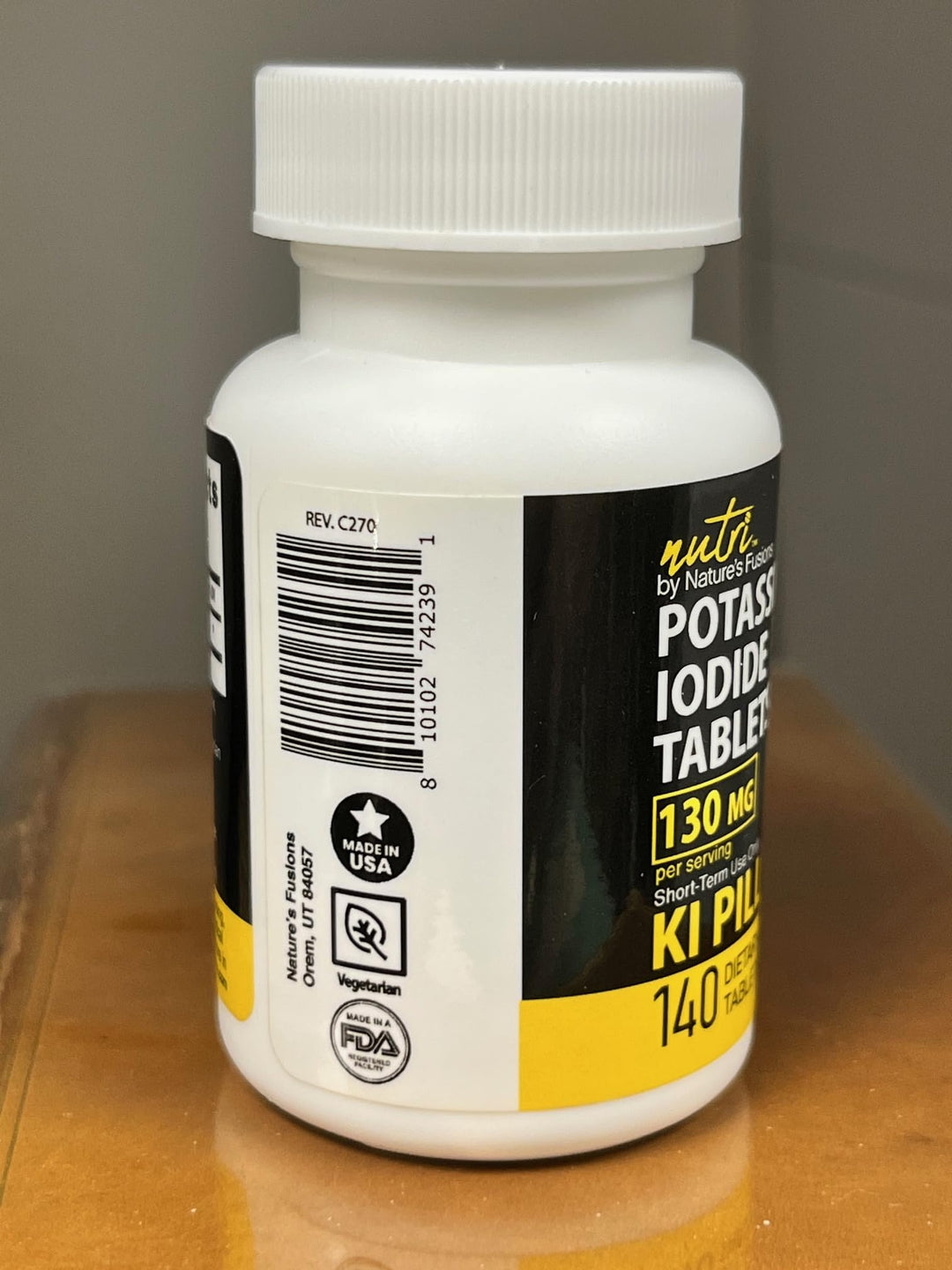 Nature's Fusions Potassium Iodide Tablets, 130 mg, 140 Count
