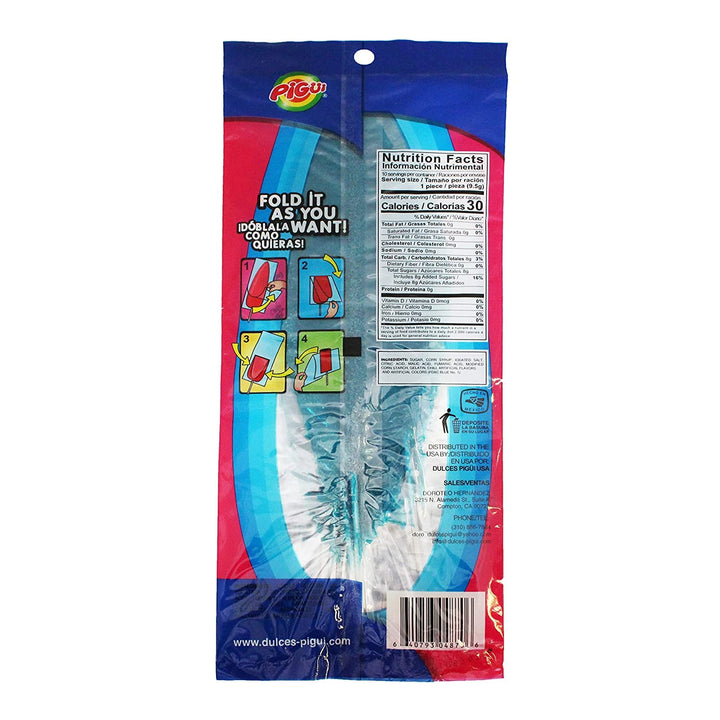 Dulces Pigui Slaps Tamarind Blue Flavor, 10 Count