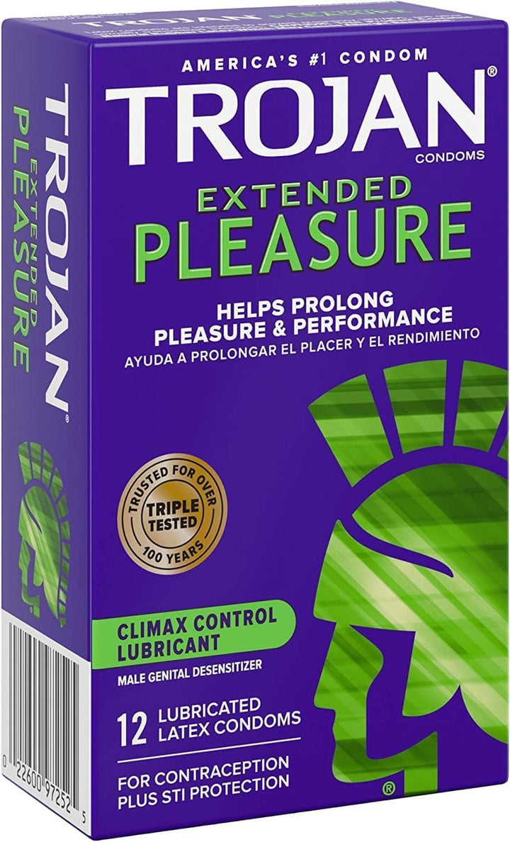 TROJAN Pleasures Extended, 12 Count