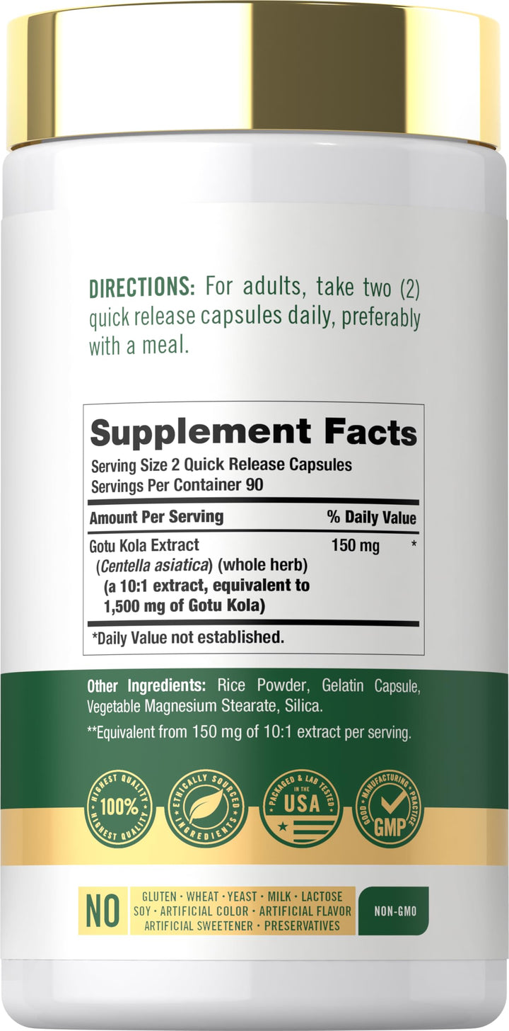 Carlyle Gotu Kola Capsules, 180 Count