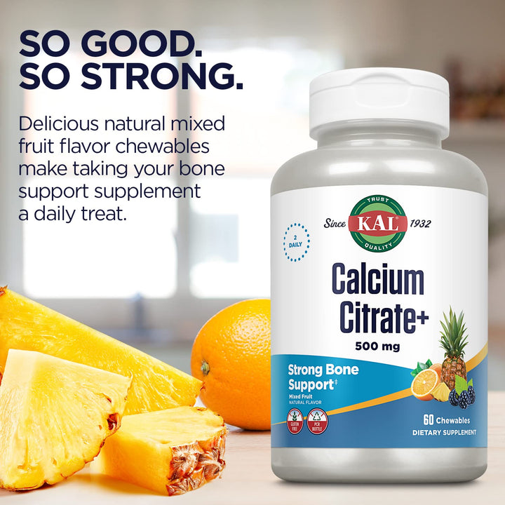 KAL Calcium Citrate Chewable, 60 Count