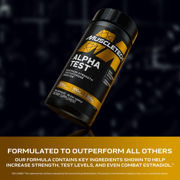 Muscletech Pro Series AlphaTest Testosterone Booster, 120 Count