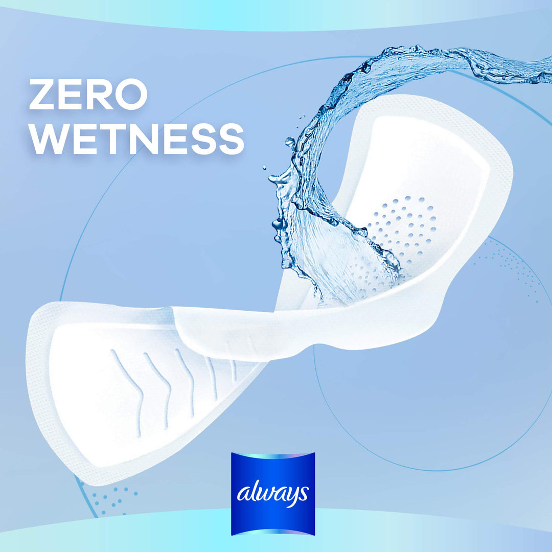 Always Zero Feel Day Sanitary Pads With Wings, Size 3, 14 Count