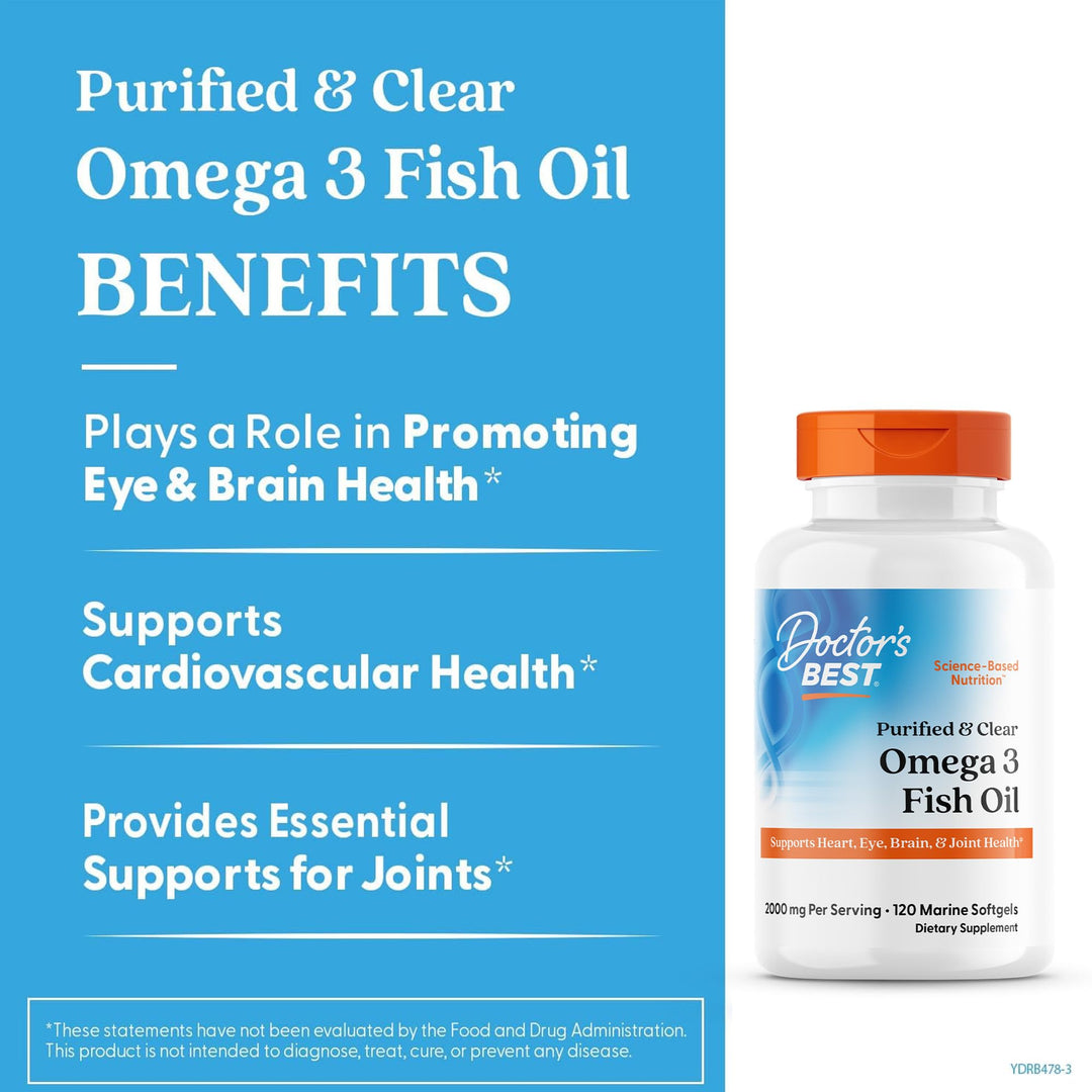 Doctor's BEST Omega 3 Fish Oil, 120 Count
