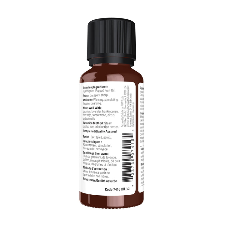 NOW Black Pepper Essential Oil, 1 fl oz
