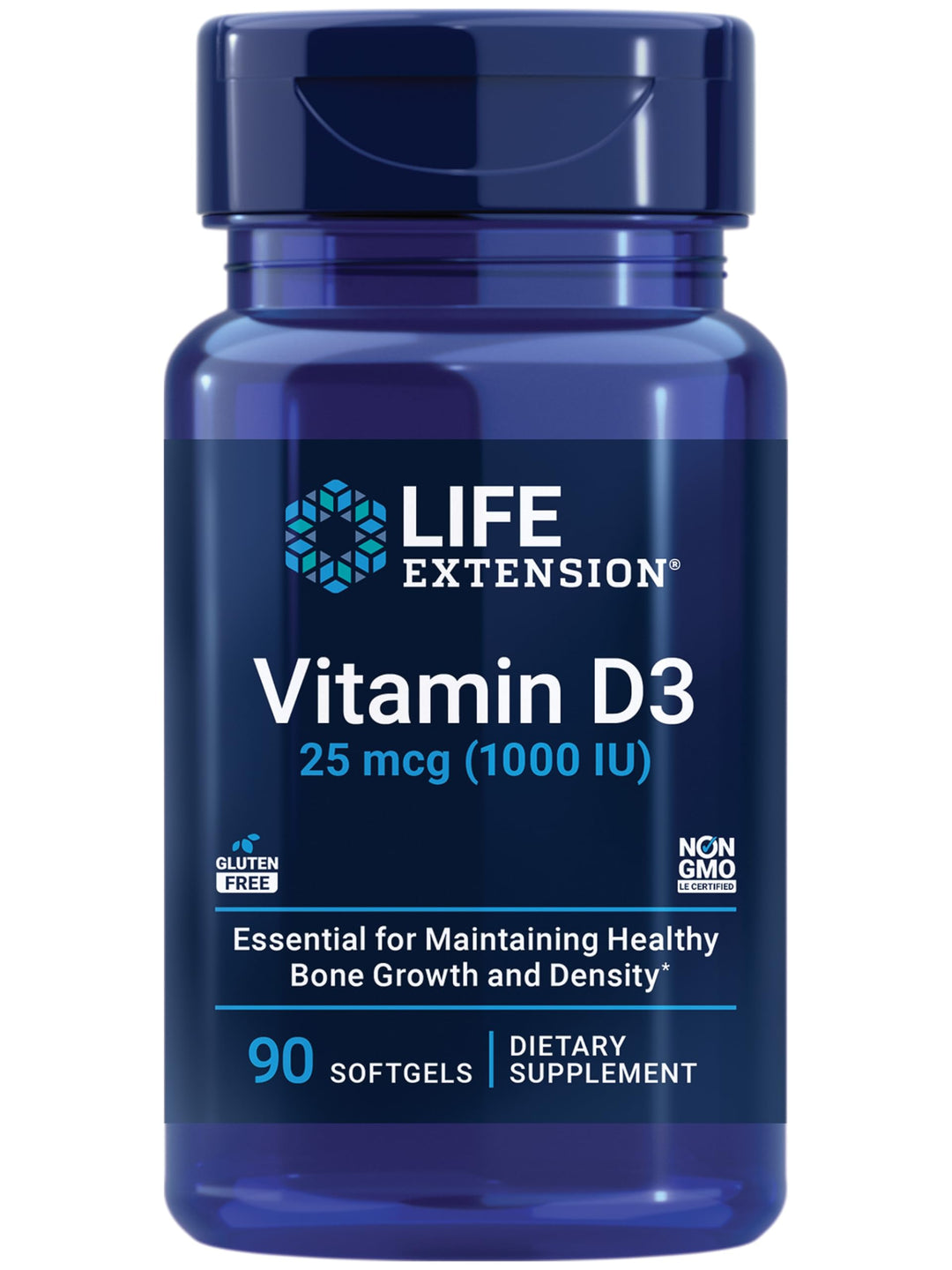 Life Extension Vitamin D3, 25 mcg (1000 IU), 90 Count