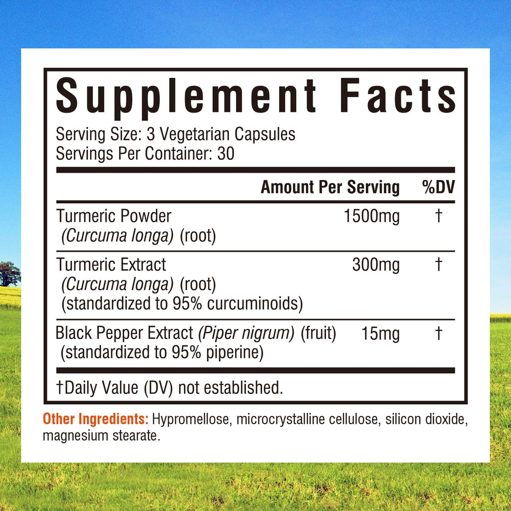 Innate Vitality Turmeric Curcumin, 1800 mg, 90 Count