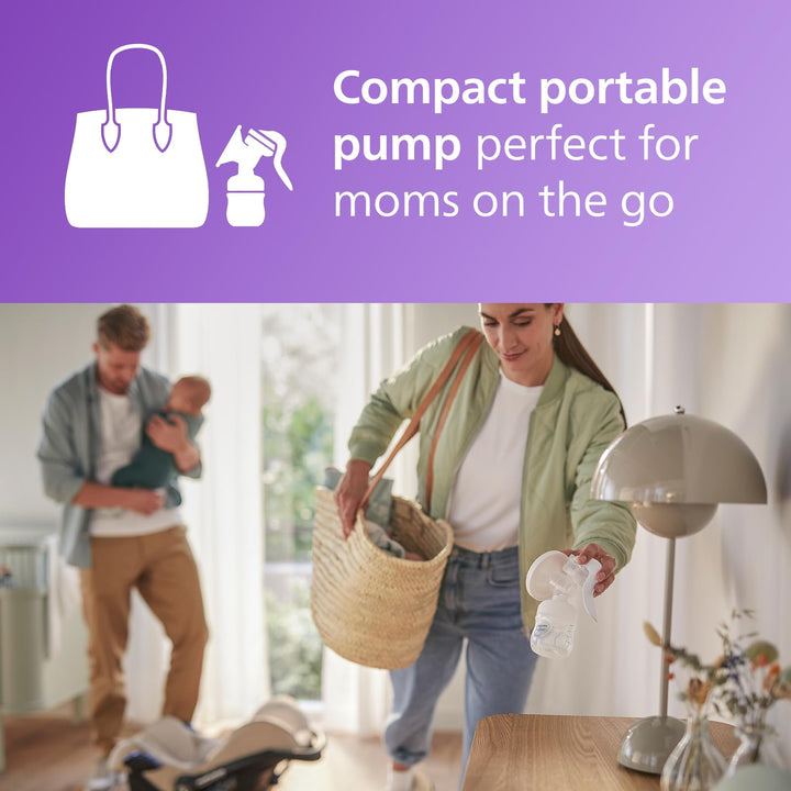 Philips Avent Manual Breast Pump, Transparent, 4 oz