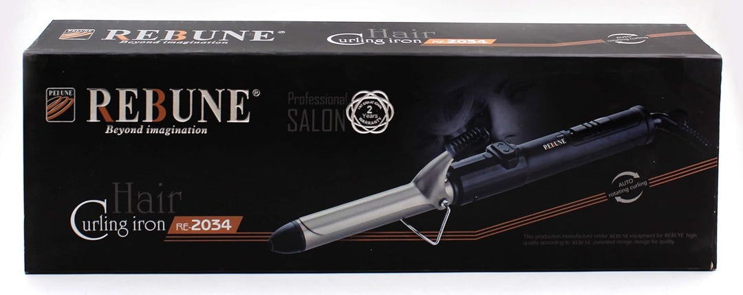 RE-2034 Pro Corded Hair Curler, Black MEDIUM