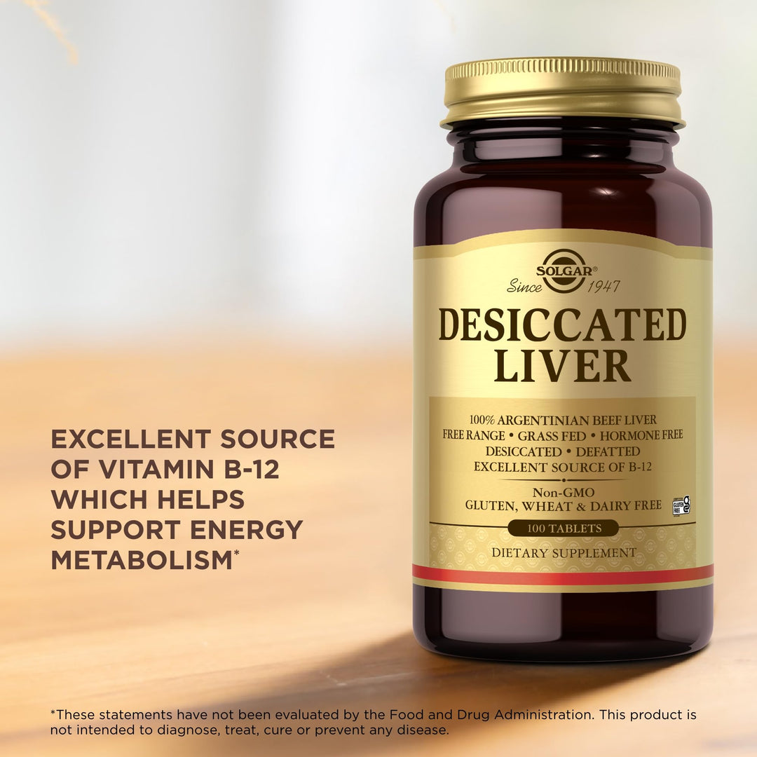 Solgar Desiccated Liver, 100 Count
