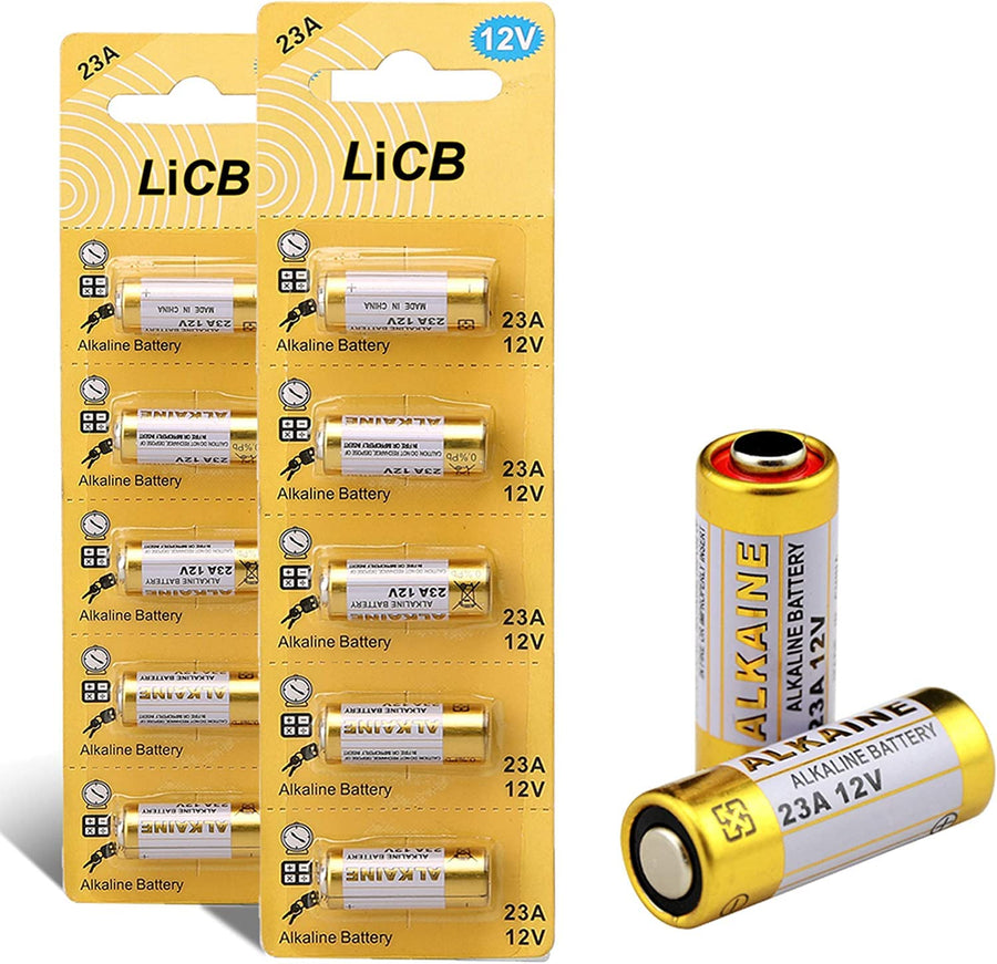 LiCB A23 12V Alkaline Batteries, 10 Count