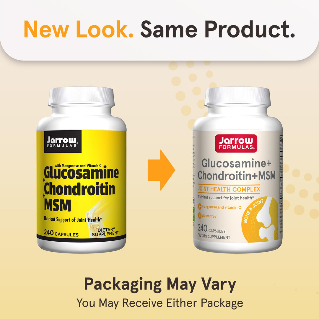 Jarrow Formulas Glucosamine + Chondroitin + MSM, 240 Count