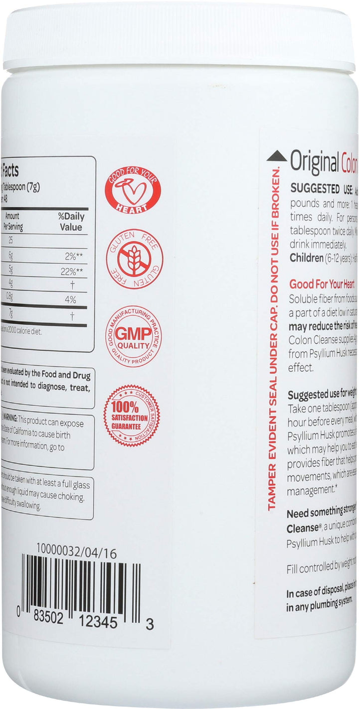 Health Plus Colon Cleanse Psyllium, 12 oz