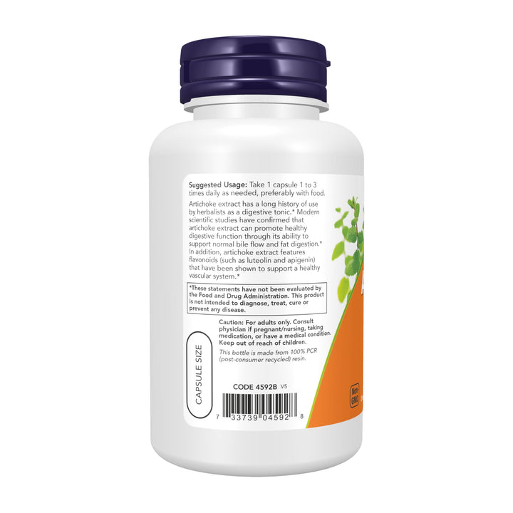 NOW Artichoke Extract, 450 mg, 90 Count