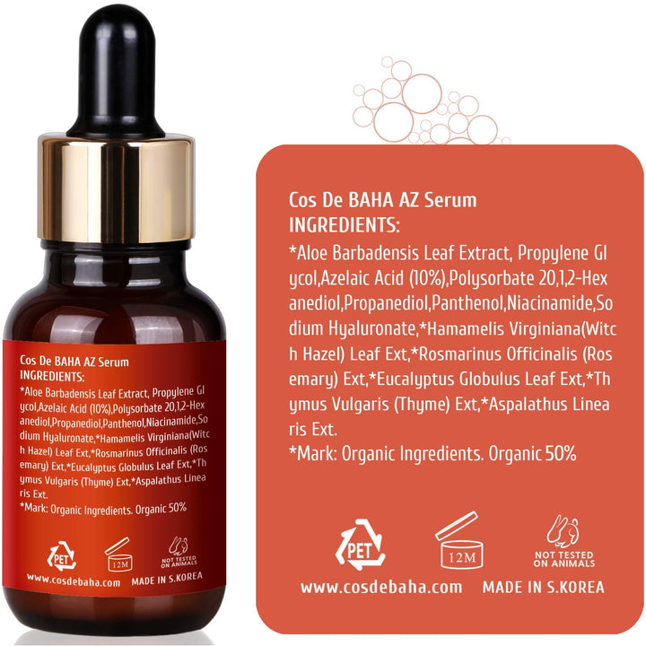Cos De BAHA Azelaic Acid 10% Serum, 1 fl oz