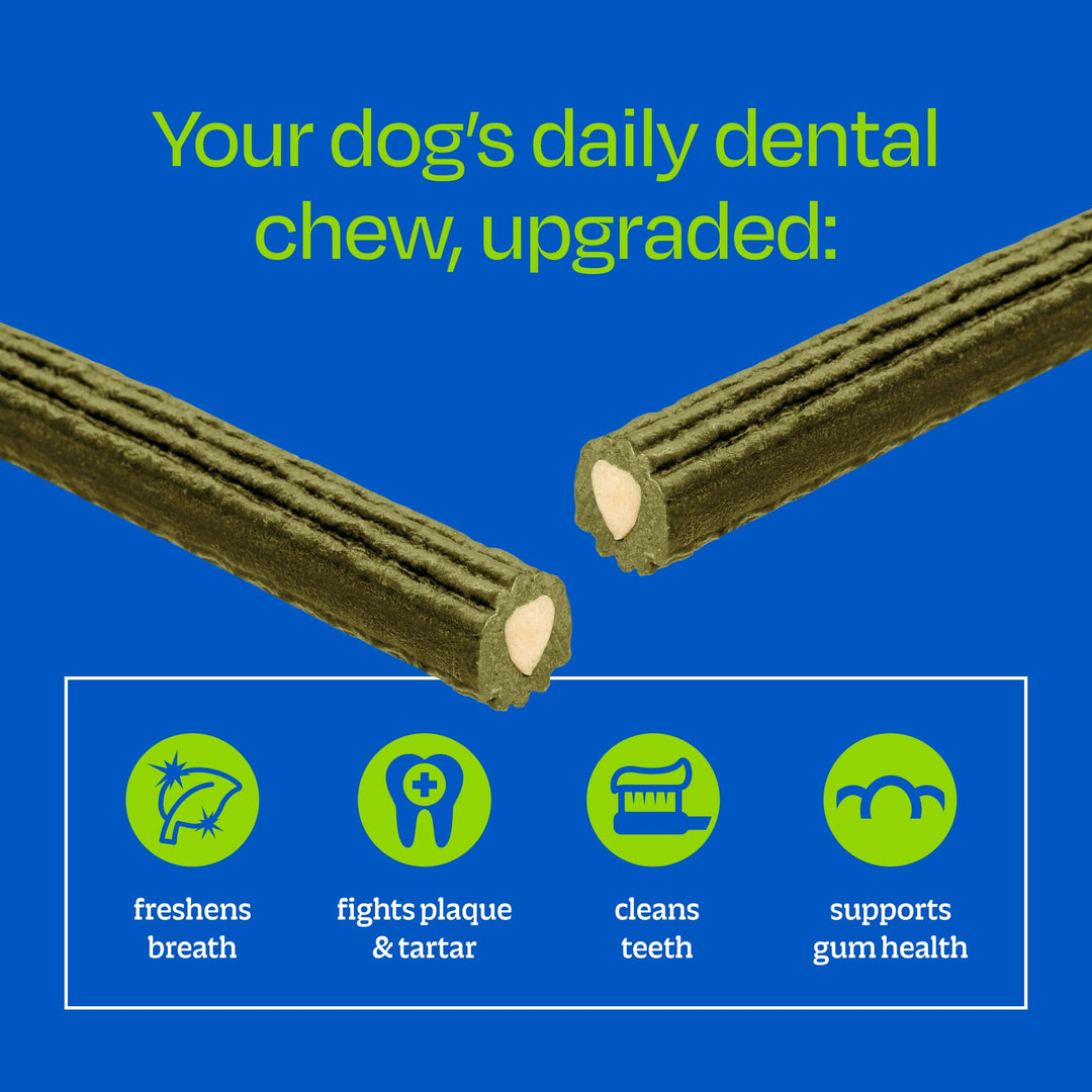 Ark Naturals Brushless Toothpaste Dog Dental Treats, Large Breeds, 10 Count
