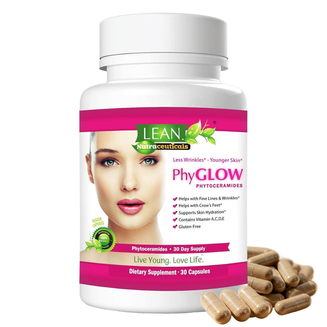 LEAN Nutraceuticals PhyGLOW Phytoceramides Capsules, 350 mg