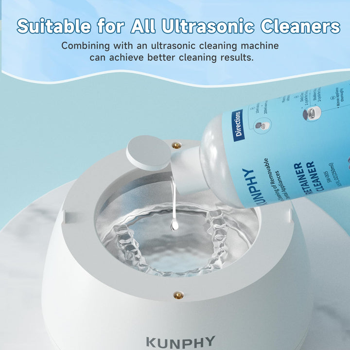 kunphy Ultrasonic Retainer Cleaner Solution, 8.5 oz