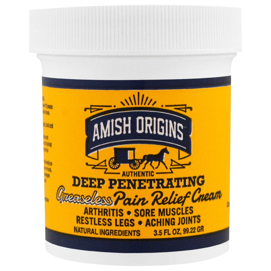 Amish Origins Greaseless Pain Relief Cream, 3.5 fl oz