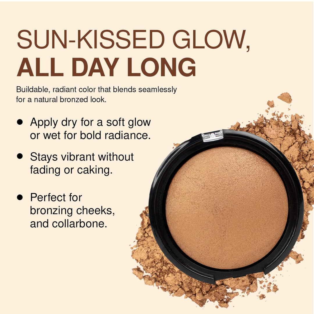 Palladio Baked Bronzer, Illuminating Tan, 10 g