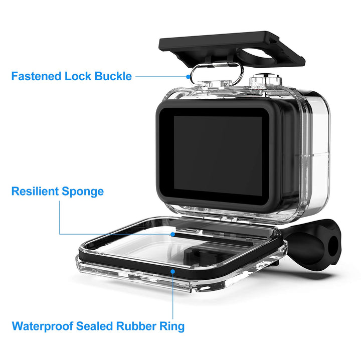 Kuptone Waterproof Case for GoPro Hero 11, Hero 10, Hero 9 Black