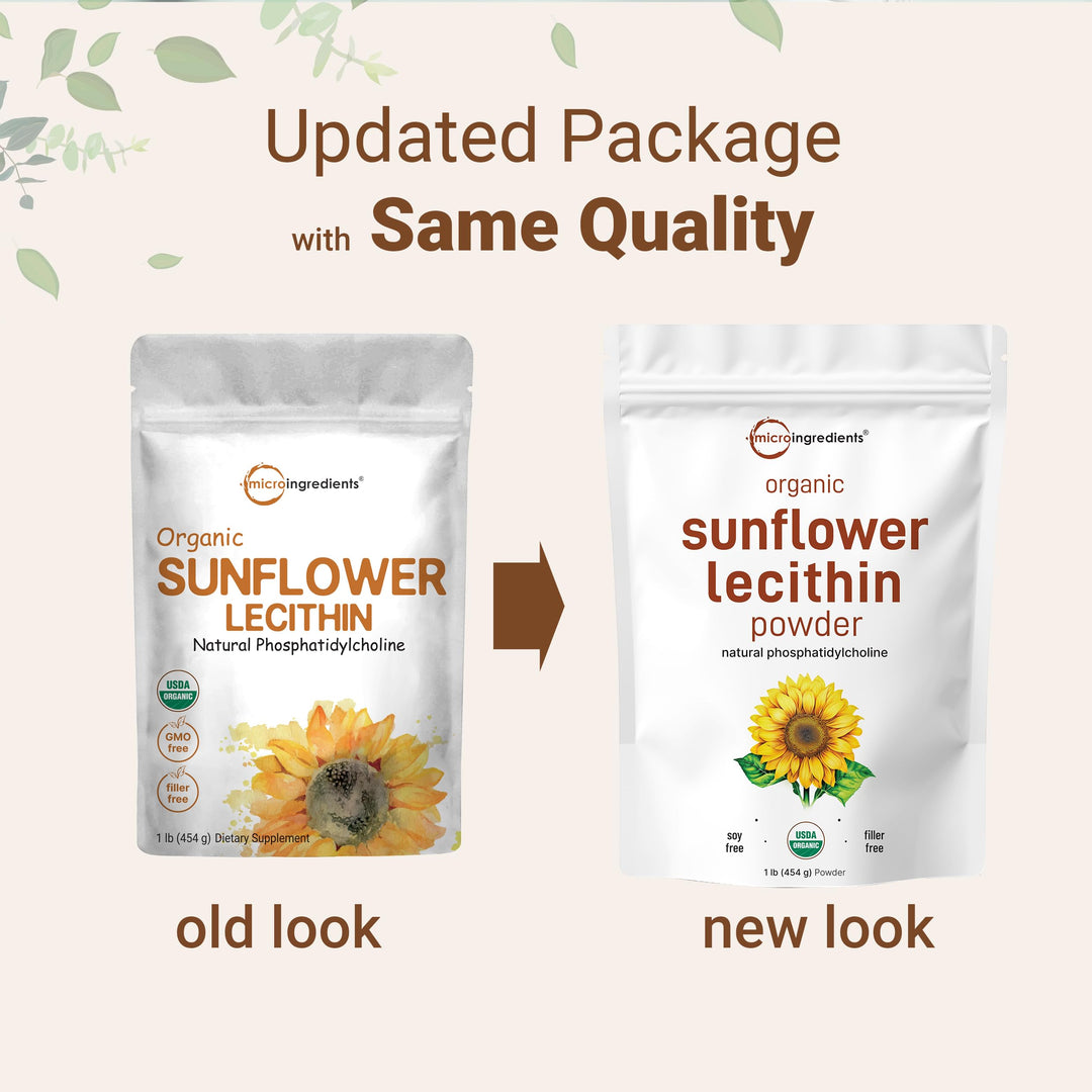 Micro Ingredients Organic Sunflower Lecithin Powder, 1 lb
