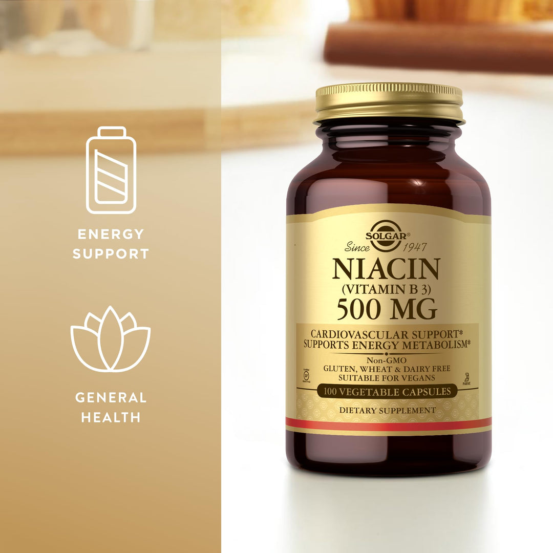 Solgar Niacin 500 mg, 100 Count