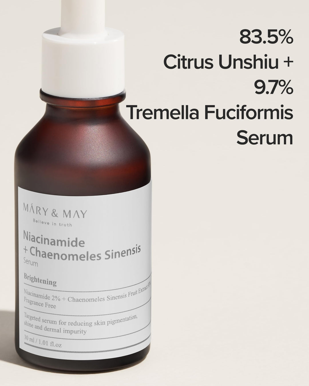 Mary & May Niacinamide + Chaenomeles Sinensis Serum, 30 ml
