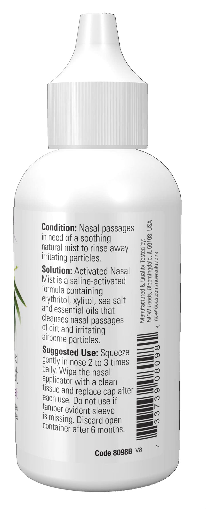 NOW Solutions Activated Nasal Mist, 2 fl oz
