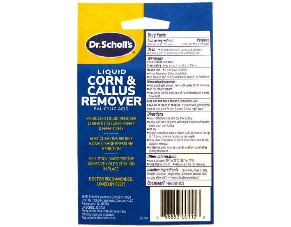Dr. Scholl's Liquid Corn And Callus Remover, 1/3 fl oz