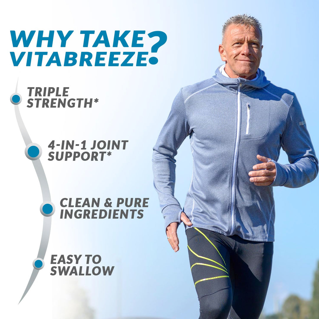 VitaBreeze Glucosamine Chondroitin MSM Turmeric Supplement, 248 Count