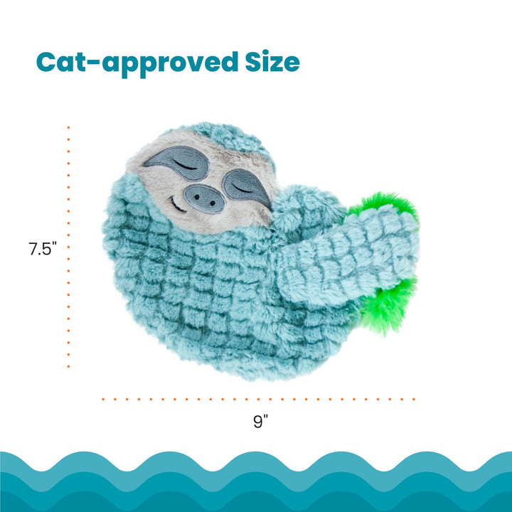 Catstages Purr Pillow Snoozin Sloth Cat Toy, Green