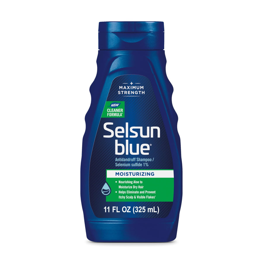 Selsun Blue Moisturizing Dandruff Shampoo, Aloe, 11 oz